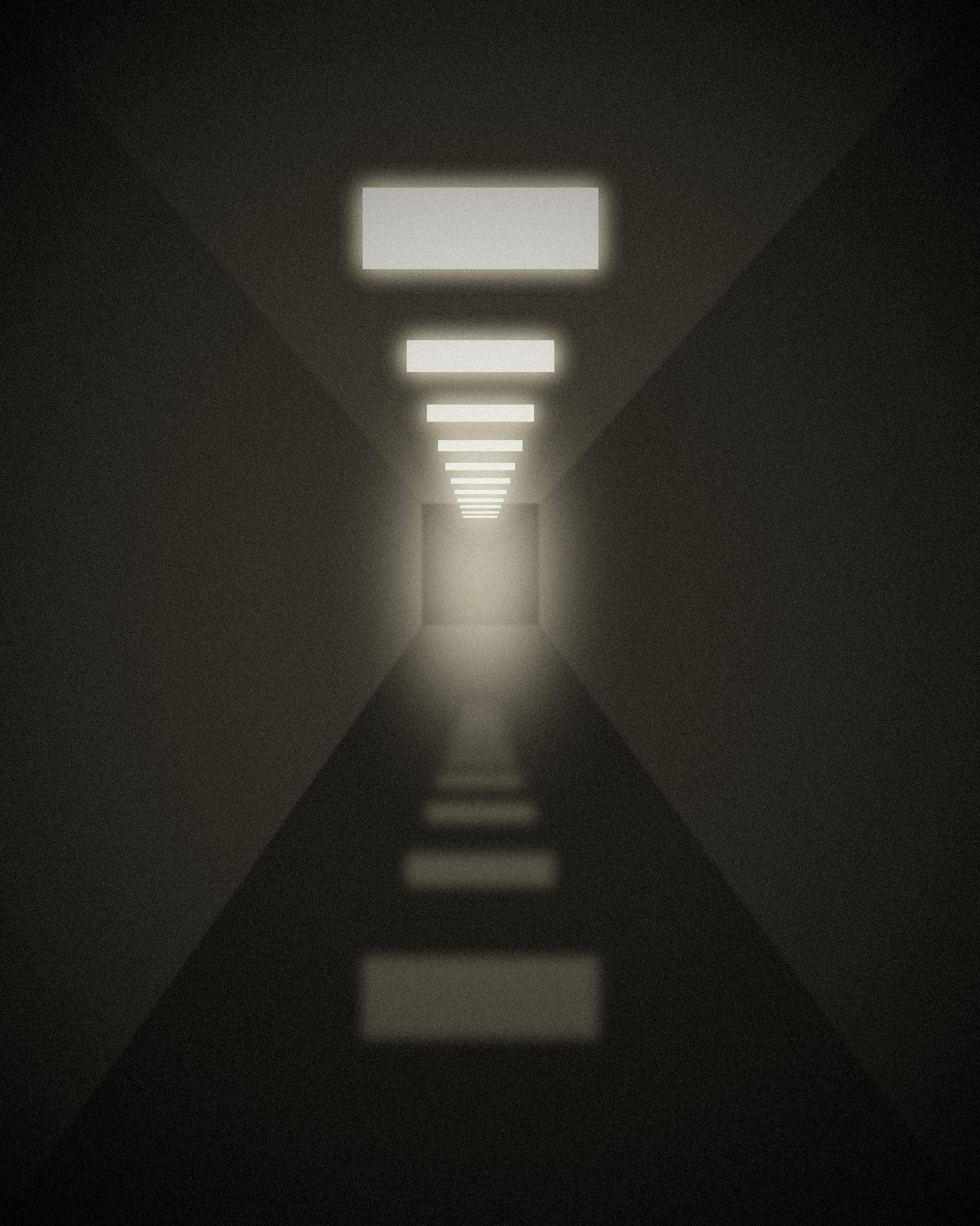 Placeholder still: vertical corridor view.